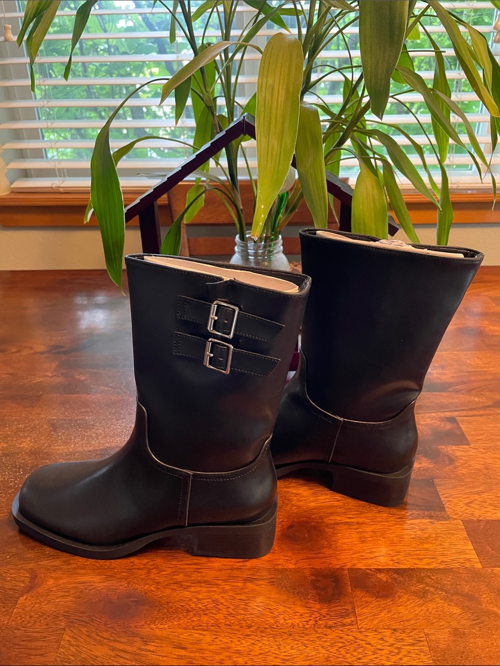 COCONUTS by MATISSE Mid-Calf Basil Moto Boots Women’s 7 Black